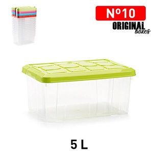 Contenitore di Plastica Trasparente 5L, Scatola Rettangolare Impilabile per Organizzazione Cucina - Product Image 2
