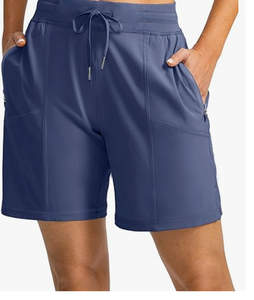 Shorts cargo de randonnée pour femmes, coupe classique, imperméables, respirants, séchage rapide, shorts de golf athlétiques, 4 poches, boutons pour un usage décontracté - Product Image 4
