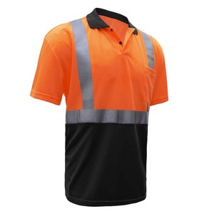 เสื้อยืดโปโลแบบมีกระเป๋าหน้าอก สะท้อนแสง เหมาะสำหรับงานที่ต้องการความปลอดภัย แขนสั้น - Product Image 5
