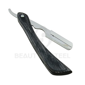 Navaja de Barbero Profesional de Acero Inoxidable con Hoja Recta de Carbón Vegetal para un Afeitado Suave y Preciso - Product Image 1