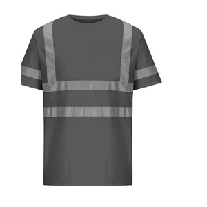 Chemise de sécurité haute visibilité personnalisée et élégante en 90 % polyester avec bande réfléchissante – Manches courtes – Prix attractif - Product Image 3