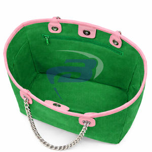 Bolsa de Lona Resistente Verde y Rosa de Alpha Kapa Alpha Sorority, con Correa de Cadena, Gran Capacidad, Alta Calidad, Estilo AKA - Product Image 3