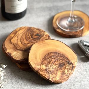 Sous-verres en bois de qualité supérieure, sous-verres décoratifs en bois naturel, protège-planchettes durables, essentiels pour la maison - Product Image 1