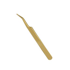 Pinzas Profesionales de Acero Inoxidable para Extensión de Pestañas, Punta Curva Resistente para Aplicación de Pestañas de Volumen Ligero - Product Image 2