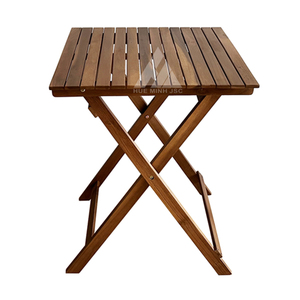 Có Thể Gập Lại Acacia Gỗ Bảng-Thiết Kế Tối Giản Nhiệm Vụ Cao Tất Cả Thời Tiết Bằng Gỗ Bistro Bảng Cho Ngoài Trời Patio Cà Phê Cửa Hàng Cắm Trại - Product Image 2