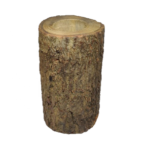 ที่กำหนดเองขนาดใหญ่เสารูปธรรมชาติสีน้ำตาลที่มีคุณภาพสูงทำด้วยมือตกแต่งบ้านต้นไม้ไม้เปลือกขี้ผึ้งบรรจุเทียนหอมและเชิงเทียน - Product Image 1