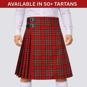 Kilt écossais traditionnel Obexa (mélange de laine acrylique de qualité supérieure) - Fabriqué sur mesure avec plus de 50 tartans de clans - Product Image 6