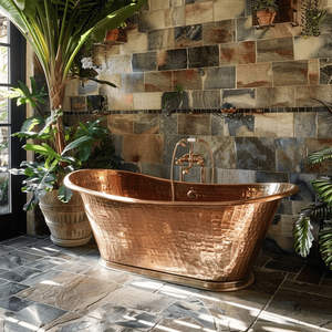 Baignoire autoportante de luxe en laiton poli de qualité supérieure pour spa à domicile, hôtel et projets d'aménagement intérieur de salles de bain design - Product Image 2