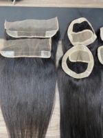 Wig penutup rambut PU Thin Skin/Silk base, rambut asli Vietnam, kutikula sejajar, lembut, halus, tidak kusut, murah.