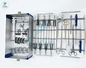 Fida <b>Valve</b> XS Cardiac Surgery MICS 28 Pcs Instruments Set with Lateral Rib Retractor CABG Certified ISO13485 - Product Image 3