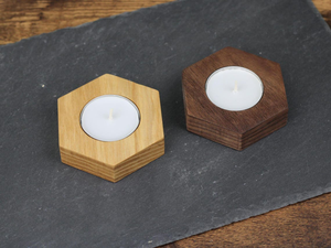 Wooden <b>Tealight</b> Holder Handmade Ash Wood <b>Candle</b> Holder Modern Minimalist Home Decor Natural Wood <b>Tealight</b> Stand - Product Image 4