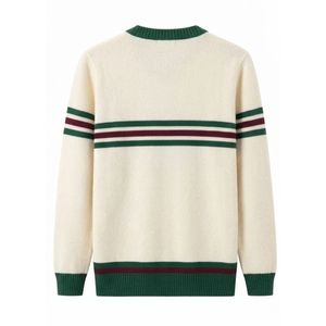Pulls en coton pur de haute qualité personnalisés, bande rayée sur la poitrine, col en V côtelé, respirants et confortables - Product Image 2