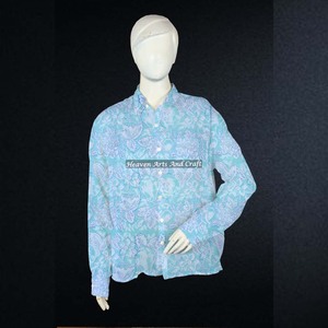 Casual For Women Hand Block Printed Floral Cotton Ethnic Wear Indian <b>Summer</b> Shirt India & Pakistan Clothing - Product Image 6