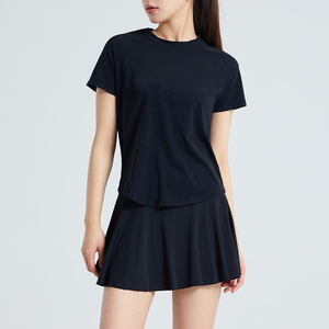 <b>Athletic</b> Wear Short Sleeve Women's Polo T-Shirt & Pleated Design Mini Skirts Unique Design Made Women 2 Piece Tennis Uniform Set - Product Image 5
