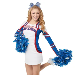 Customized Cheer leading For Sale online Costume Made Sleeveless Cheer Leader Uniform Printing Cheerleading Uniform