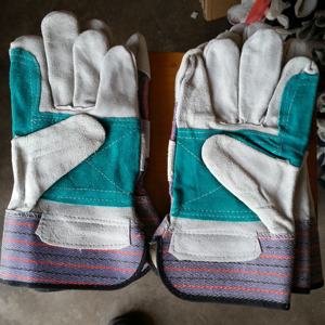 Gants de soudage en cuir GLOWING NEON INDUSTRY avec doublure en Kevlar, double paume, doigts fendus, résistants à la chaleur, testés contre les éclaboussures de métal fondu TIG - Product Image 3