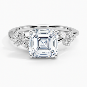 Anillo BOJ 0149 con Corte Asscher, Plata 925, Engaste de Racimo Marquise, Anillo Solitario con Diamante de 2ct, Color D, VVS1, Moissanita, Certificado GRA, en Oferta - Product Image 1
