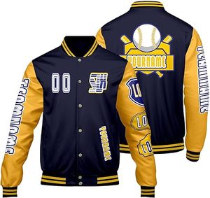 Veste d'hiver confortable pour homme, style Letterman, col montant, logo sur le devant, coupe-vent, haute qualité, écologique, respirante, séchage rapide - Product Image 1