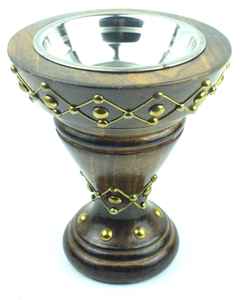 Brûleur à Bakhoor en bois d'acacia et métal, fait main, élégant, pour Ramadan et l'Aïd, vente chaude, Mubkhar, porte-encens, Mabkhara - Product Image 6