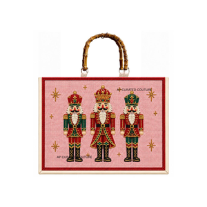 Bolsos de mano navideños hechos a mano para mujer, con cuentas y bordados, bolsos de compras festivos, bolsos de regalo de invierno para la familia - Product Image 3