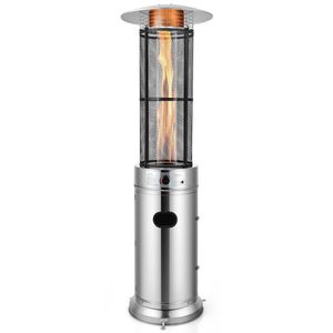 Riscaldatore da Patio in Acciaio Inox con Tubo in Vetro Rotondo da 41000 BTU - Product Image 1