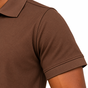 เสื้อโปโลแขนสั้นสีน้ำตาลสำหรับผู้ชาย iota-phi-theta ปักโลโก้ตราสัญลักษณ์สมาคม คอปกคลาสสิก ติดกระดุม แนวลำลอง สไตล์กรีก - Product Image 5