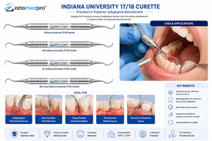 เครื่องมือขูดหินปูนพรีเมียมสำหรับทันตกรรม รุ่น 1/2 และ 5/6 ยี่ห้อ Zetomed Pro สำหรับการรักษาโรคปริทันต์ (OEM) - Product Image 6