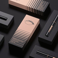 Emballage en papier cosmétique avec impression de logo personnalisé coffret crayon à sourcils coffret brillant à lèvres lot de rouge à lèvres emballage boîte à tiroir