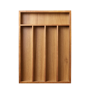 Wholesale Natural Acacia Wooden Drawer Organizer <b>Kitchen</b> Flatware Organizer for Spoons, Forks from Vietnam - Product Image 1