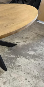 Table de salle à manger ovale en bois massif nordique personnalisée, best-seller, avec chaises, ensemble de meubles de cuisine pour restaurant - Product Image 5