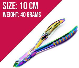 Morje Coupe-ongles chirurgical en acier inoxydable Rainbow 12,5 mm, à mâchoires biseautées, ouverture large, lame courbée, pointe acérée, durable, nouveau modèle - Product Image 6