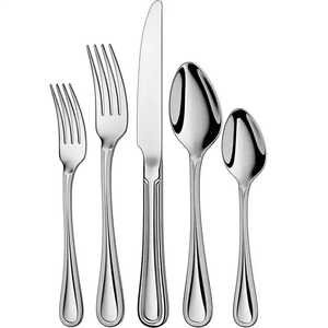 Ensemble de couverts élégants en acier inoxydable avec manche conique, cuillère, fourchette, couteau, vaisselle pour hôtel et restaurant, vente en gros - Product Image 3