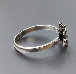 Flower Shape <b>925</b> <b>Silver</b> <b>Ring</b> Vintage Style Minimalist Everyday Wear Jewelry - Product Image 3