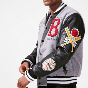 Chaqueta Varsity Personalizada de Invierno 2026 para Hombre y Mujer, Chaqueta Letterman con Mangas de Cuero y Lana, Bordado, OEM, ODM, Marca Privada, Venta al Por Mayor - Product Image 3