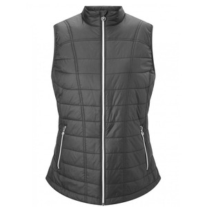 Gilet matelassé sans manches d'hiver avec fermeture éclair et logo personnalisé, style streetwear, manteau d'extérieur pour femme - Product Image 1