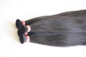 Cabello Humano Virgen Vietnamita Camboyano Super Double Drawn de Alta Calidad, Sin Procesar, a Granel, Negro Natural, Ondulado, Decolorado, Volos - Product Image 3