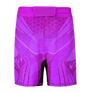 Shorts MMA personnalisés tendance rose à sublimation pour hommes, avec fermeture Velcro à la taille, anti-humidité, en promotion - Product Image 1