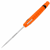 Couteaux de chasse à lame fixe grande taille orange, noir et argent avec poignée ergonomique antidérapante, lame en acier tranchante et étui de protection pour le camping