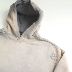 Custom <b>Men</b> Acid Wash Hoodie <b>Pullover</b> in 500 GSM Cotton with Boxy Fit and Custom Embroidery Casualwear Acid Wash Zipper Hoodie - Product Image 3