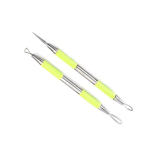 Juego de Herramientas para Eliminar Puntos Negros de Acero Inoxidable, Extractor de Acné y Espinillas con Mango de Diseño Bicolor, Lazo para Acné - Product Image 1