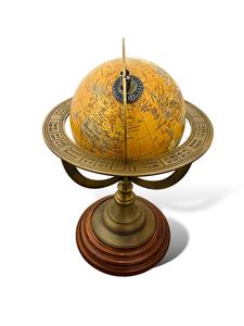 Bague du Zodiaque Inspirée de l'Astrologie, Globe Terrestre avec Base en Laiton, Design Art Déco, Rotative et Écologique - Product Image 3