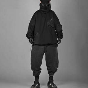 Sudadera con Capucha Personalizada al por Mayor de Alta Calidad con Logotipo Gráfico, Sudadera de Algodón Grueso, Estilo Oversize, Lavado Ácido, Sudadera Ninja para Hombre - Product Image 6