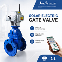Vanne électrique solaire intelligente 4G/LoRa avec contrôle par application mobile, vanne de régulation d'eau motorisée automatique robuste pour l'irrigation