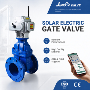 Vanne électrique <span class=keywords><strong>solaire</strong></span> intelligente 4G/LoRa avec contrôle par application mobile, vanne de régulation d'eau motorisée automatique robuste pour l'irrigation - Product Image 1