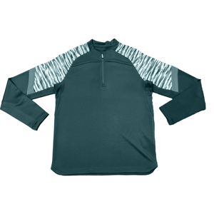 Veste polaire à col zippé pour homme, couleur unie, imprimé géométrique, manches longues, style sportif, vêtement d'automne, coupe classique, séchage rapide, polyester - Product Image 2