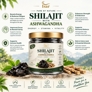 Résine de Shilajit himalayenne traditionnelle 50g avec Ashwagandha, 100% naturelle, provenant d'Inde, pour soutenir l'énergie et la résistance. - Product Image 3