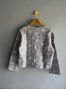 Chaqueta acolchada de algodón con estampado floral para mujer, cárdigan con cuello en V, ropa exterior informal transpirable, regalo para ella - Product Image 5