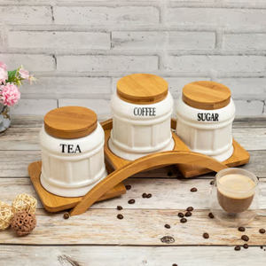 Accent Wooden <b>Spice</b> Storage <b>Jars</b> With Airtight Lids Rectangle Minimalist Design For Kitchen Freshness Preservation Stackable Set - Product Image 5
