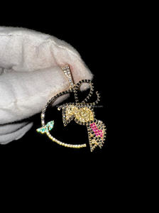 Iced Dove Peace Gemstone Moissanite <b>Pendant</b> 10K <b>Solid</b> Real <b>Gold</b> Custom Necklace Dainty Humming Bird Hip Hop Charms Cute Gifting - Product Image 1