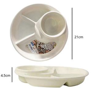 Bandeja Redonda de Plástico OEM con Compartimentos y Recipiente Central para Salsas, Ideal para Aperitivos de Barbacoa y Fiestas - Product Image 6